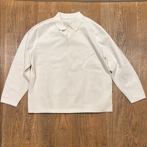 Lightweight Knit Long-Sleeve Polo Shirt XL NWOT